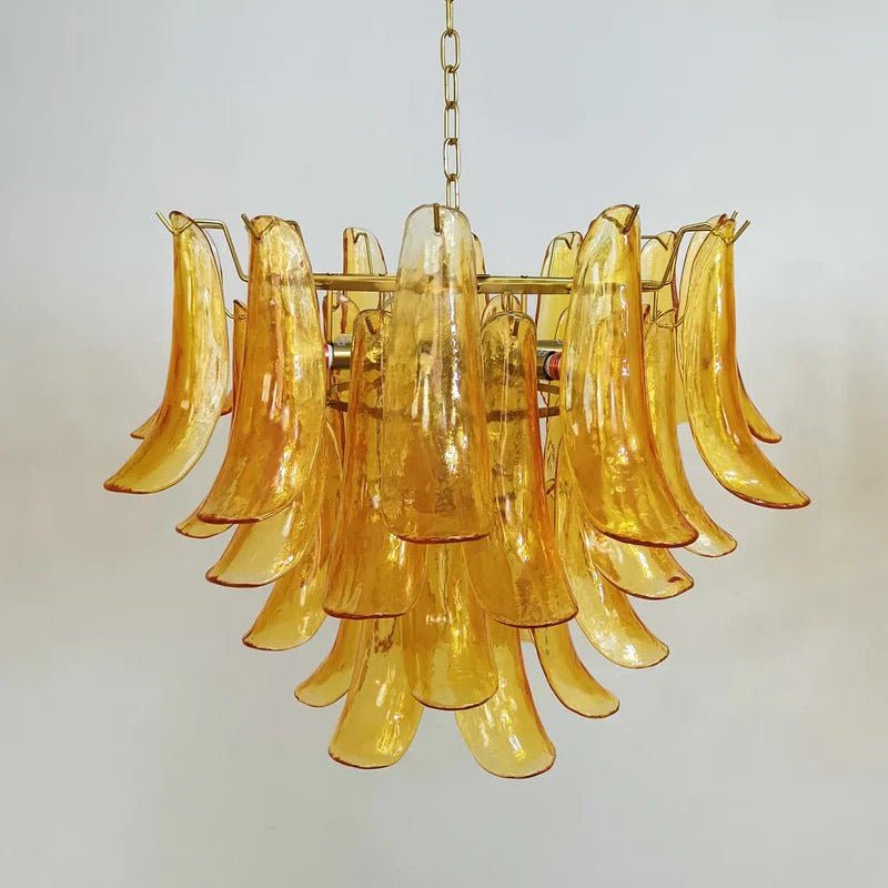 Murano Chandelier - 4 Layer ∅ 23.6″ x H 19.6″ / Dia 60cm x H 50cmWhitePolished NickelBlushlighting