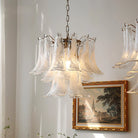 Murano Chandelier-3 Layer ∅ 19.6″ x H 16.9″ / Dia 50cm x H 43cm-White-Polished Nickel