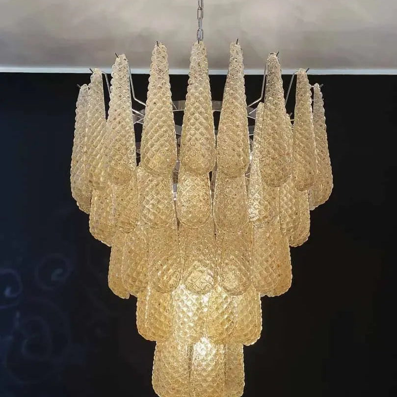 Murano Chandelier – Drop - Amber - Blushlighting