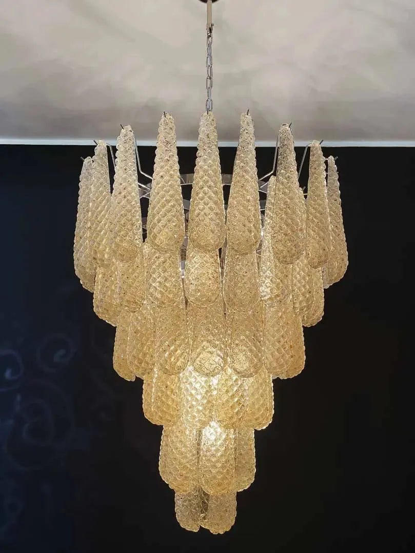 Murano Chandelier – Drop - Amber - Blushlighting