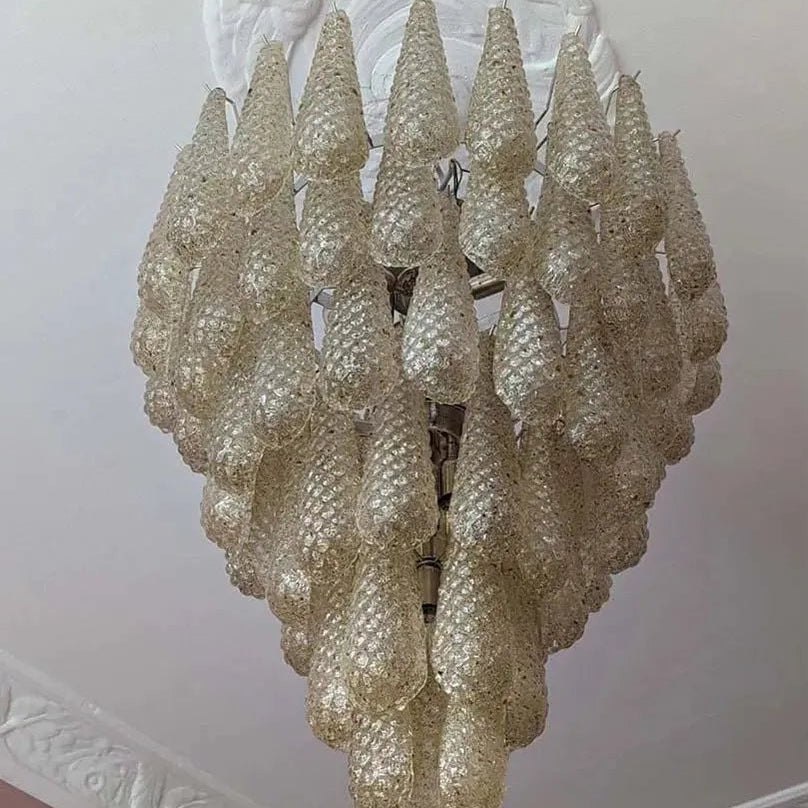 Murano Chandelier – Drop - Amber - Blushlighting