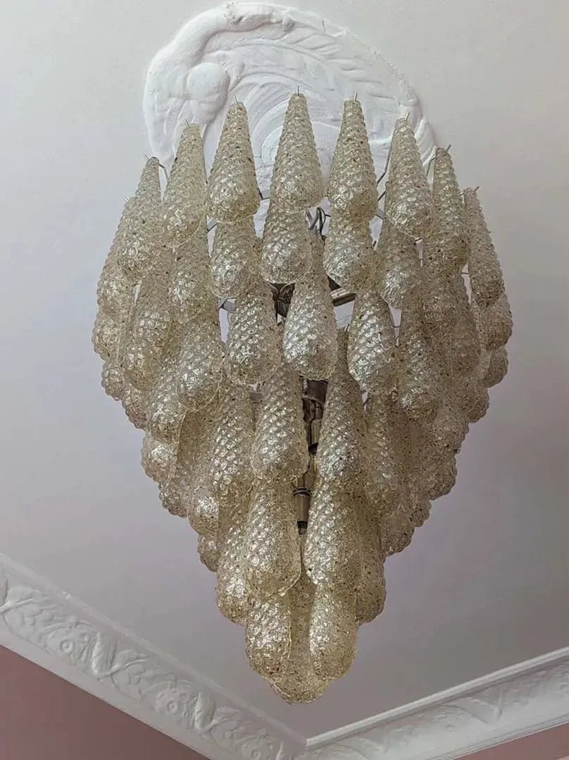 Murano Chandelier – Drop - Amber - Blushlighting