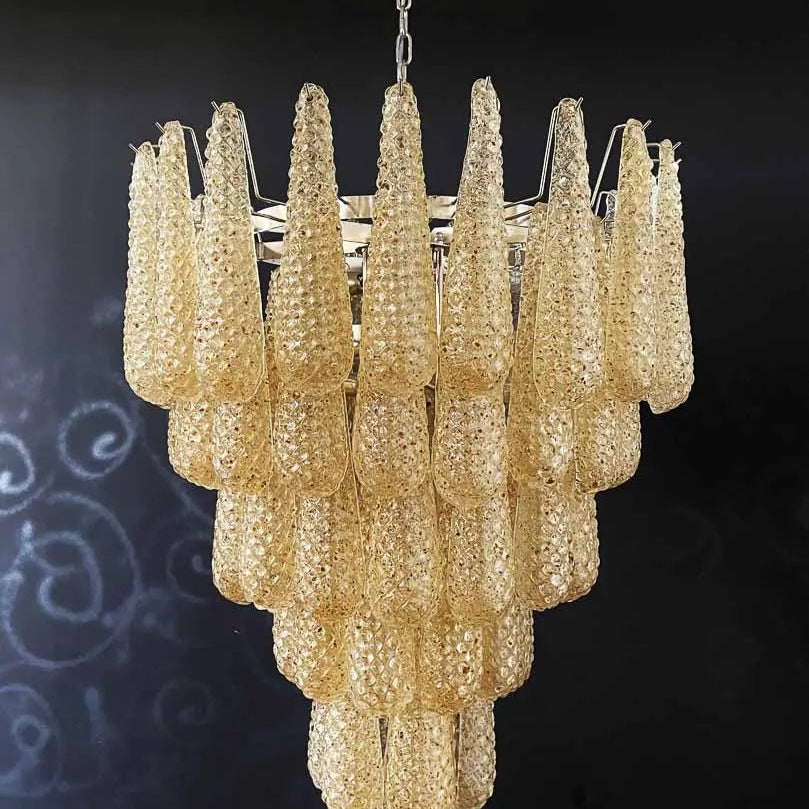Murano Chandelier – Drop - Amber - Blushlighting