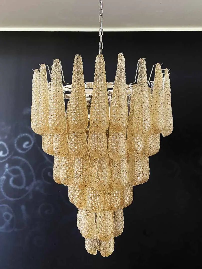 Murano Chandelier – Drop - Amber - Blushlighting