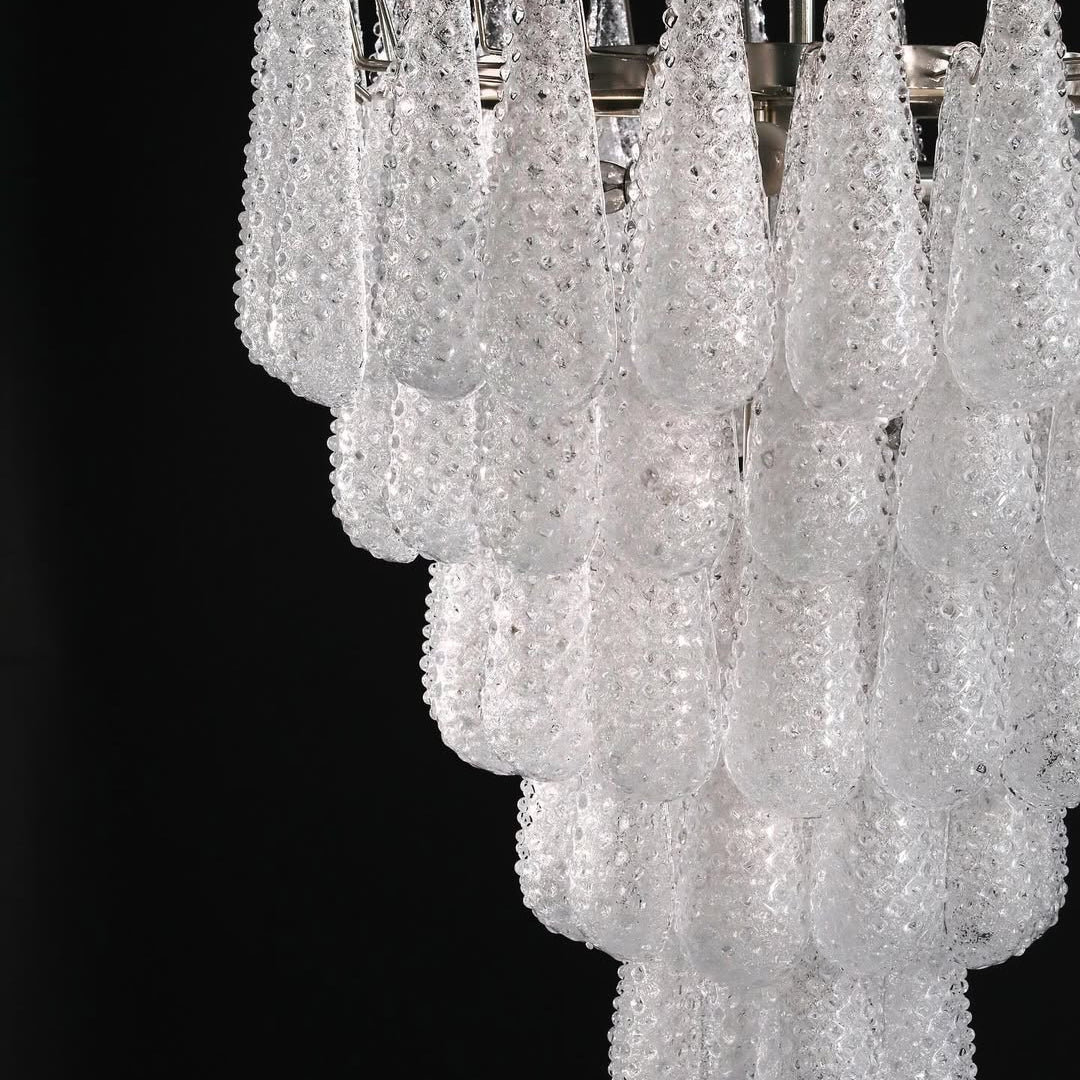 Murano Chandelier – Drop – Transparent - Blushlighting