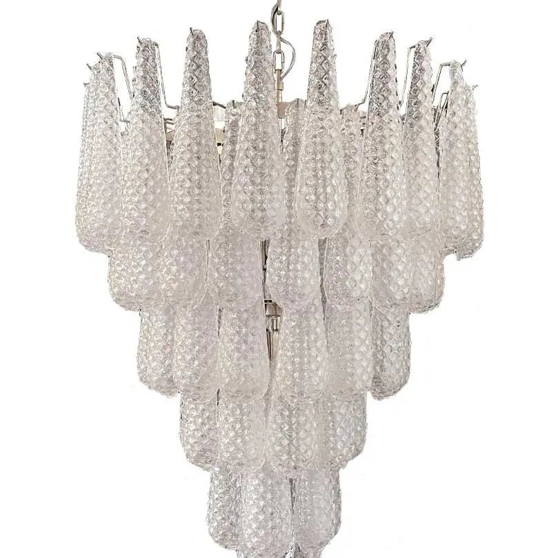 Murano Chandelier – Drop – Transparent - Blushlighting