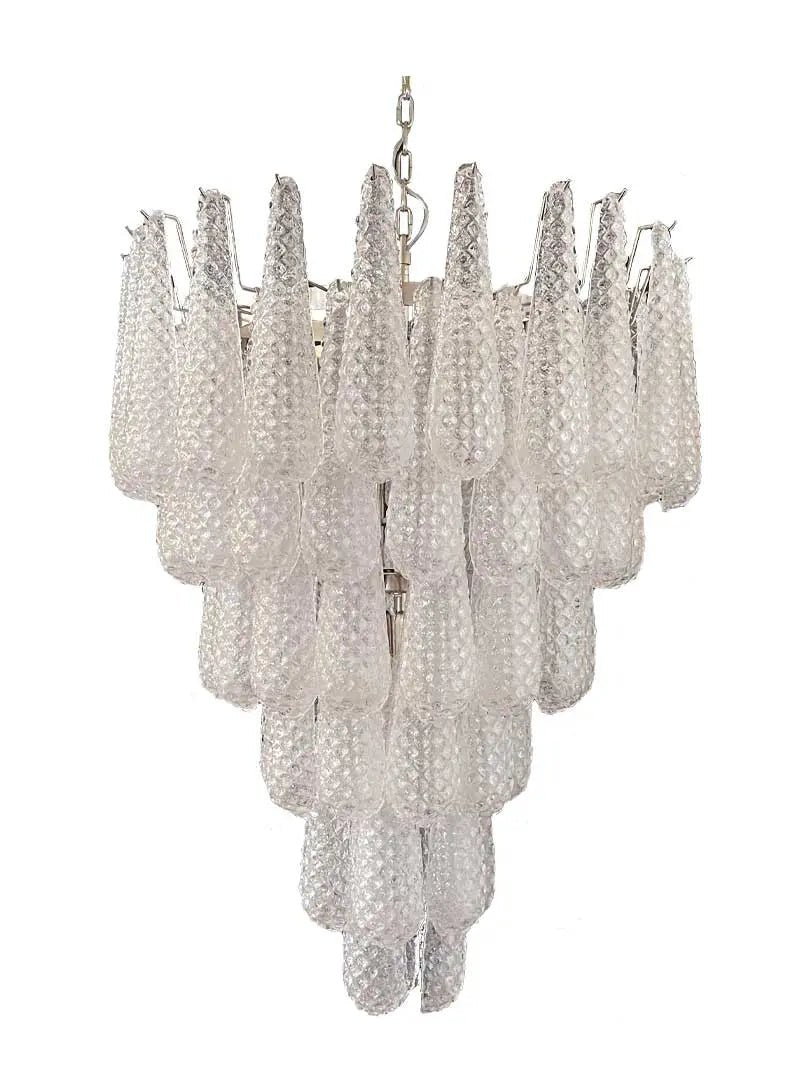 Murano Chandelier – Drop – Transparent - Blushlighting