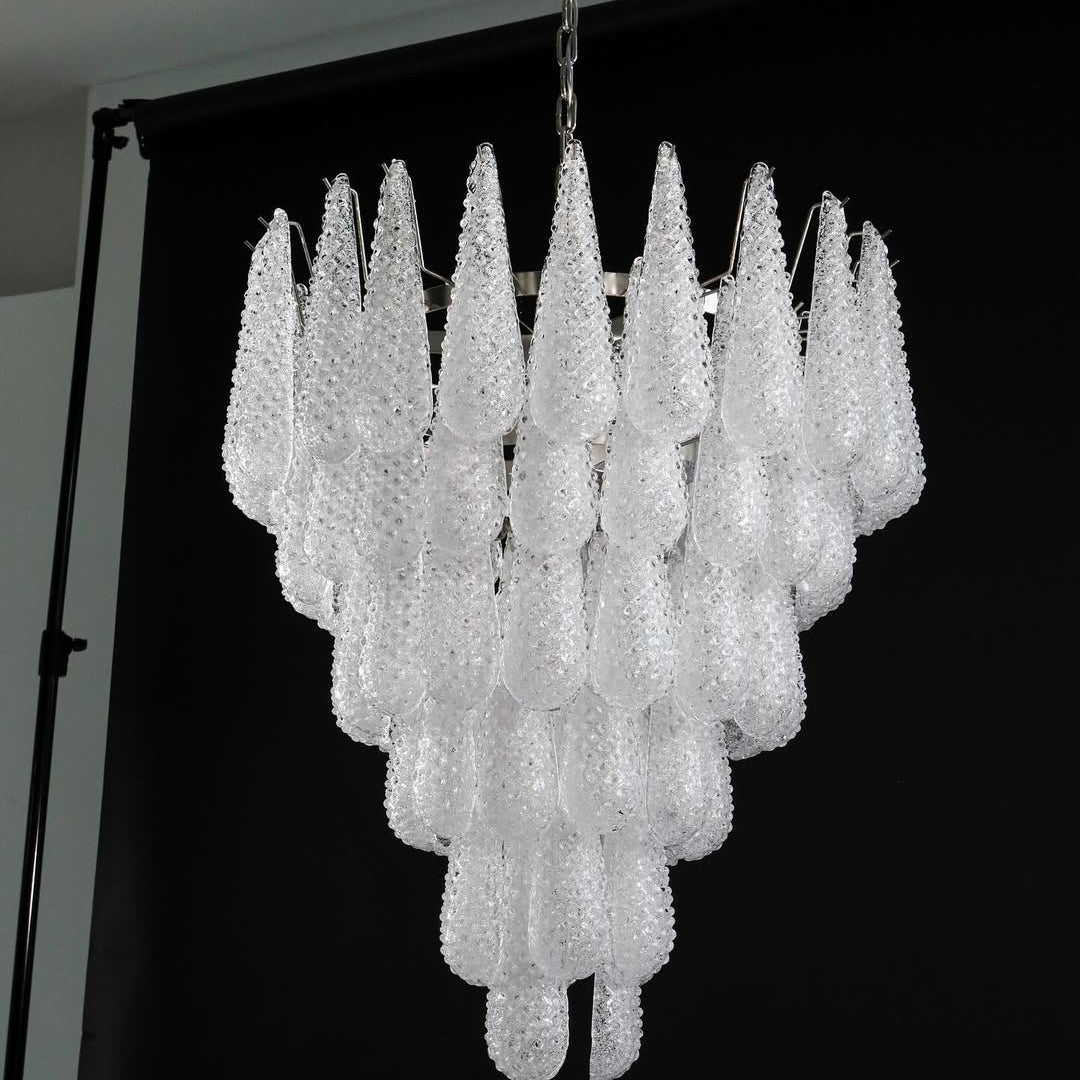 Murano Chandelier – Drop – Transparent - Blushlighting