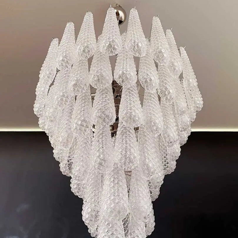 Murano Chandelier – Drop – Transparent - Blushlighting