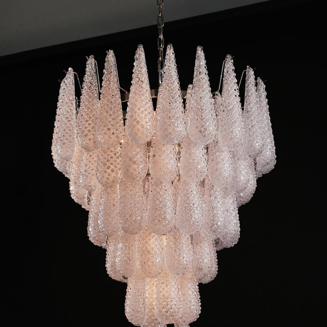 Murano Chandelier – Drop – Transparent - Blushlighting