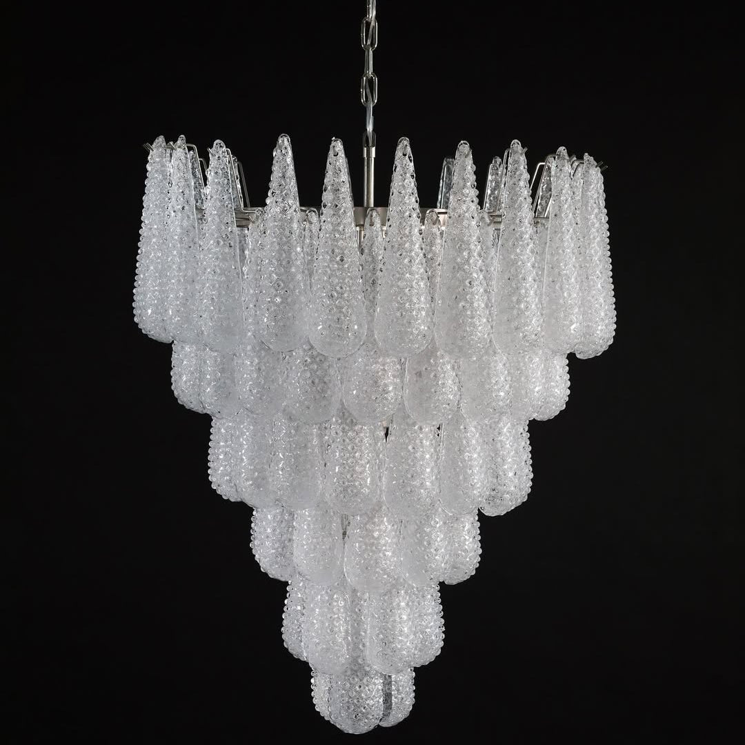 Murano Chandelier – Drop – Transparent - Blushlighting
