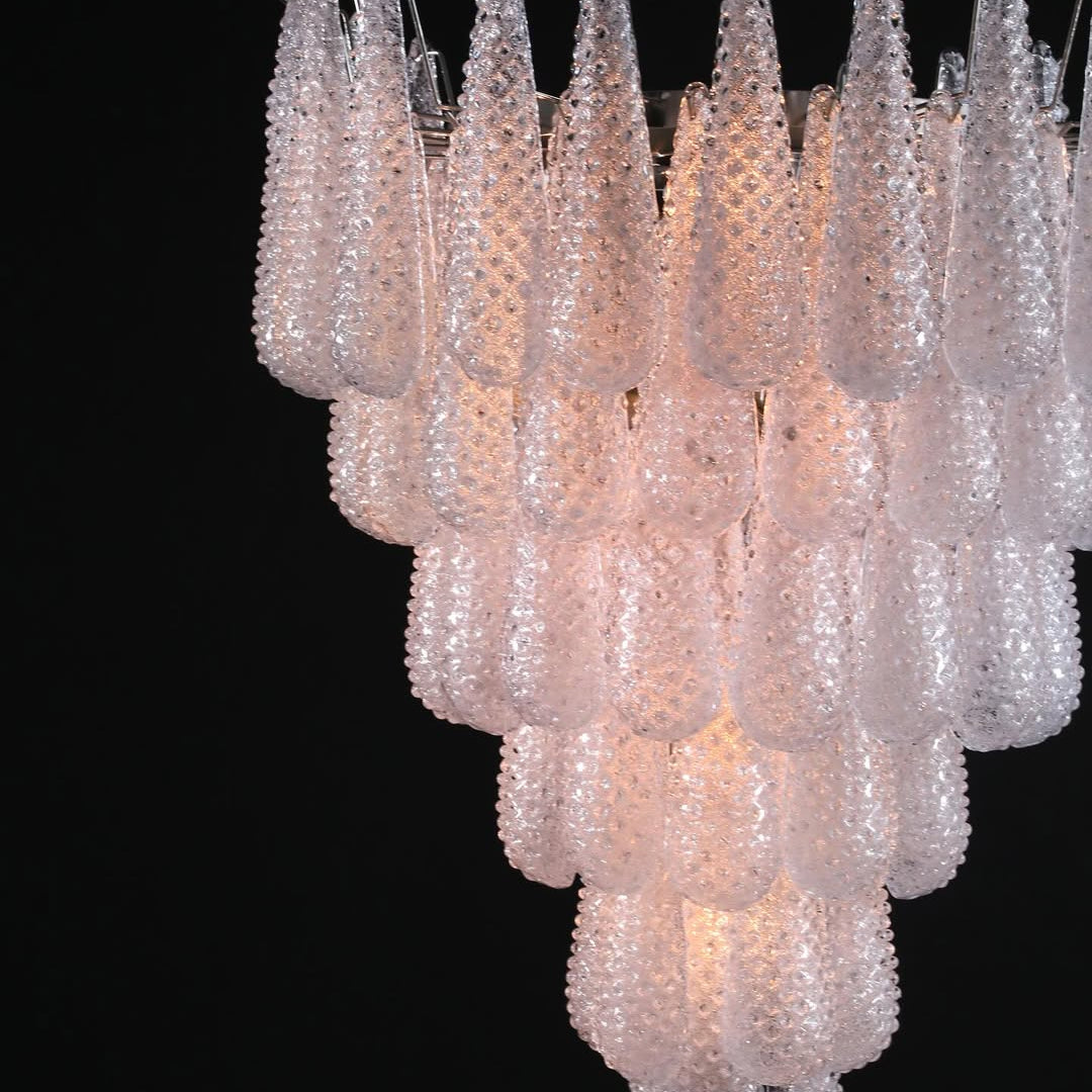 Murano Chandelier – Drop – Transparent - Blushlighting