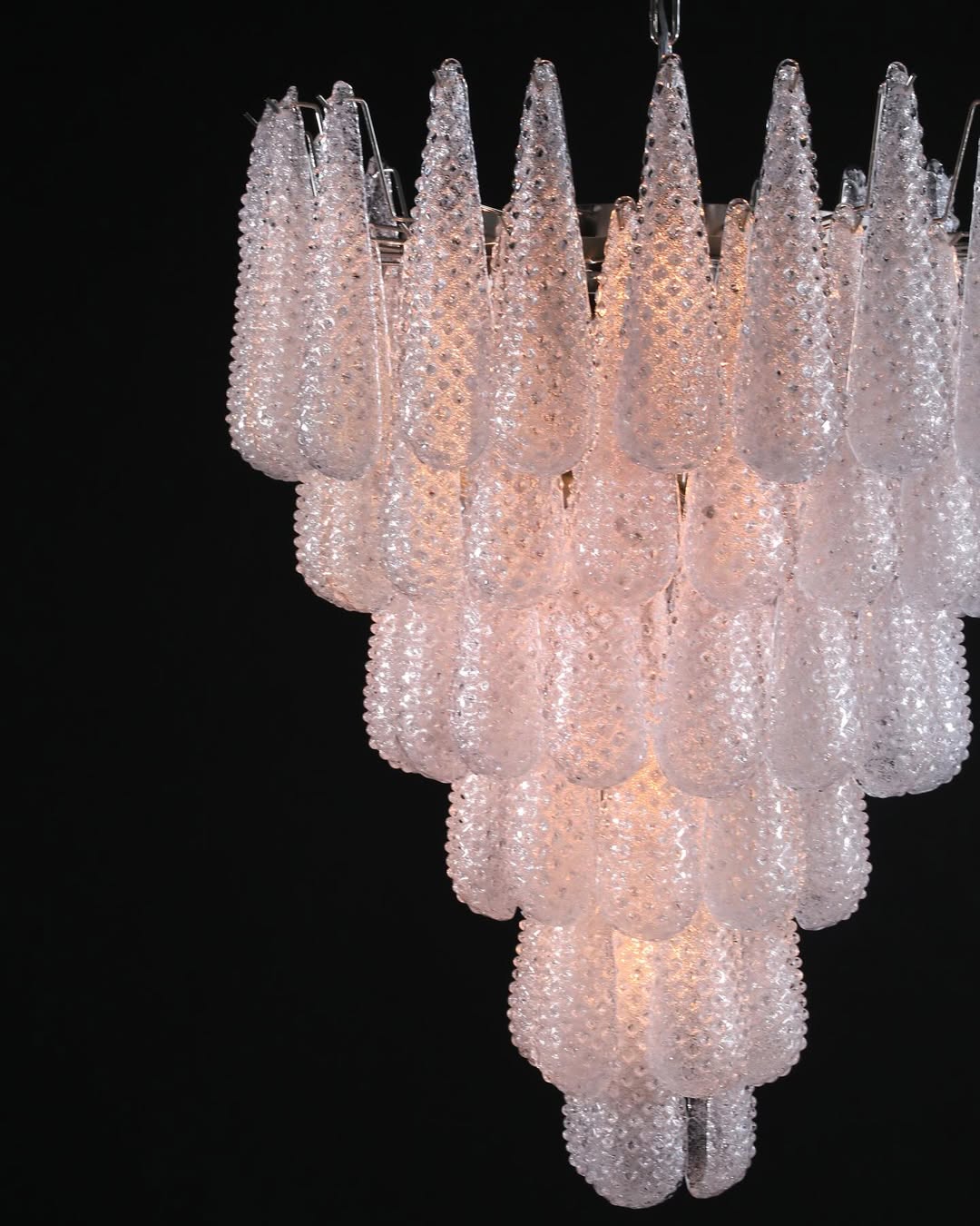Murano Chandelier – Drop – Transparent - Blushlighting