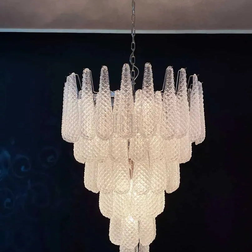 Murano Chandelier – Drop – Transparent - Blushlighting