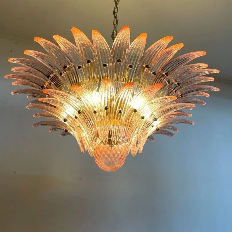 Murano Chandelier – Palmette – 58 glass – Pink - Blushlighting