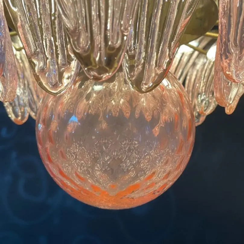Murano Chandelier – Palmette – 58 glass – Pink - Blushlighting