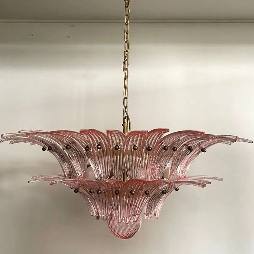Murano Chandelier – Palmette – 58 glass – Pink - Blushlighting