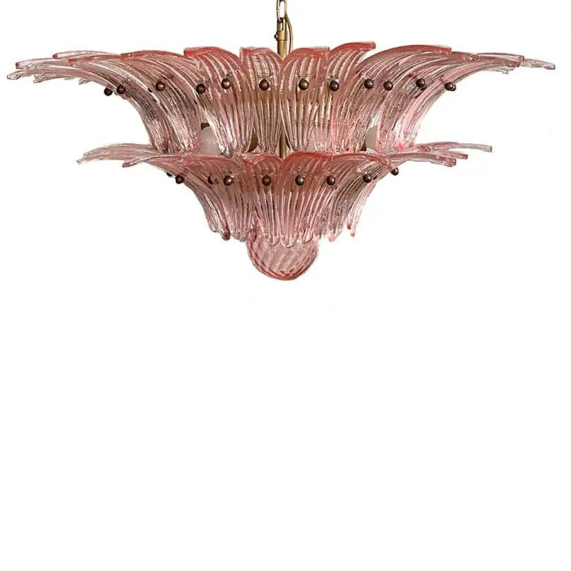 Murano Chandelier – Palmette – 58 glass – Pink - Blushlighting