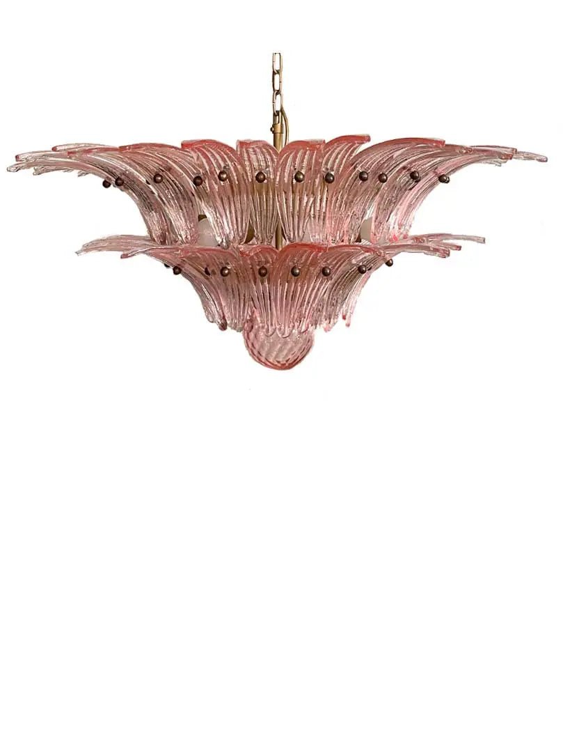 Murano Chandelier – Palmette – 58 glass – Pink - Blushlighting