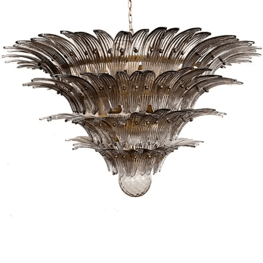 Murano Chandelier – Palmette– Smoked - Blushlighting
