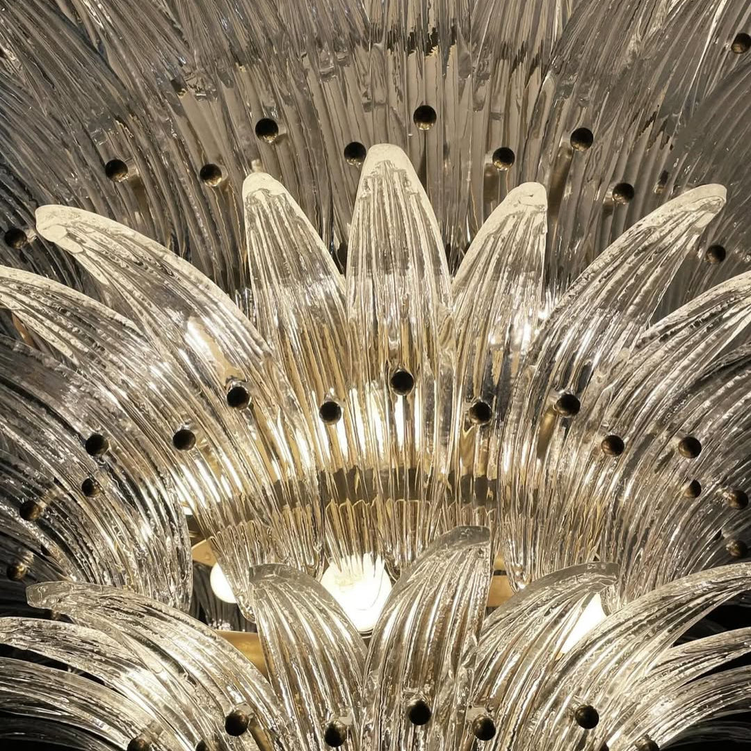 Murano Chandelier – Palmette– Smoked - Blushlighting