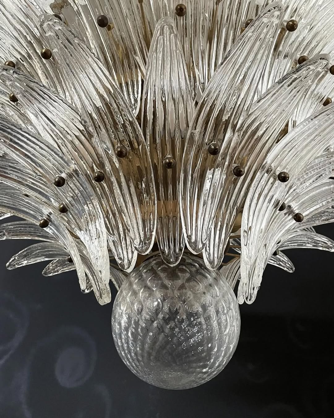 Murano Chandelier – Palmette– Smoked - Blushlighting