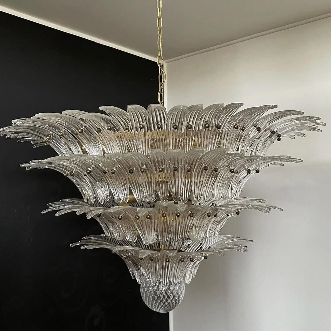 Murano Chandelier – Palmette– Smoked - Blushlighting