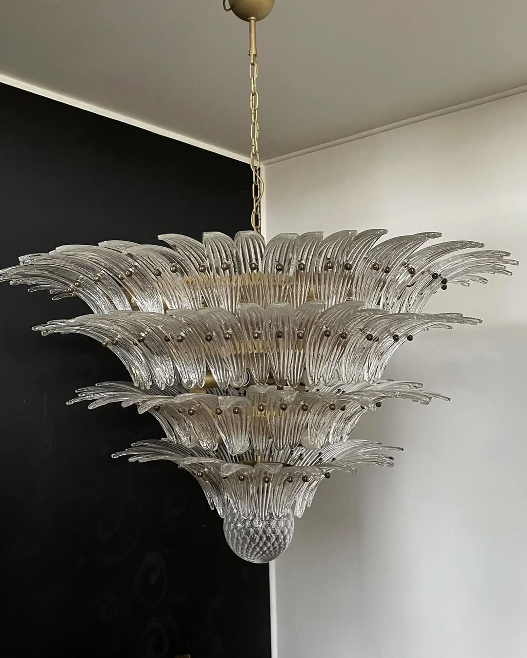 Murano Chandelier – Palmette– Smoked - Blushlighting