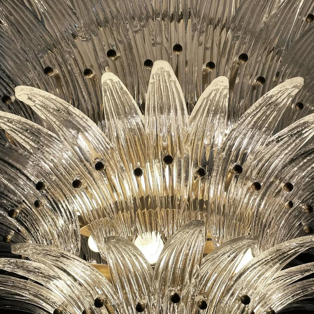 Murano Chandelier – Palmette– Smoked - Blushlighting