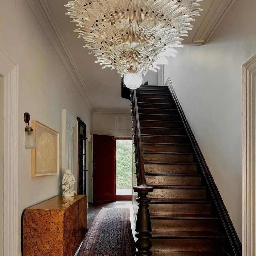 Murano Chandelier – Palmette– Smoked - Blushlighting