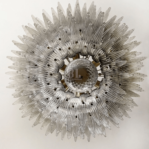 Murano Chandelier – Palmette– Smoked - Blushlighting