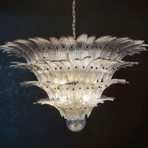 Murano Chandelier – Palmette– Smoked - Blushlighting
