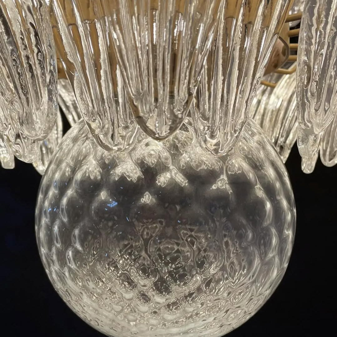 Murano Chandelier – Palmette– Smoked - Blushlighting