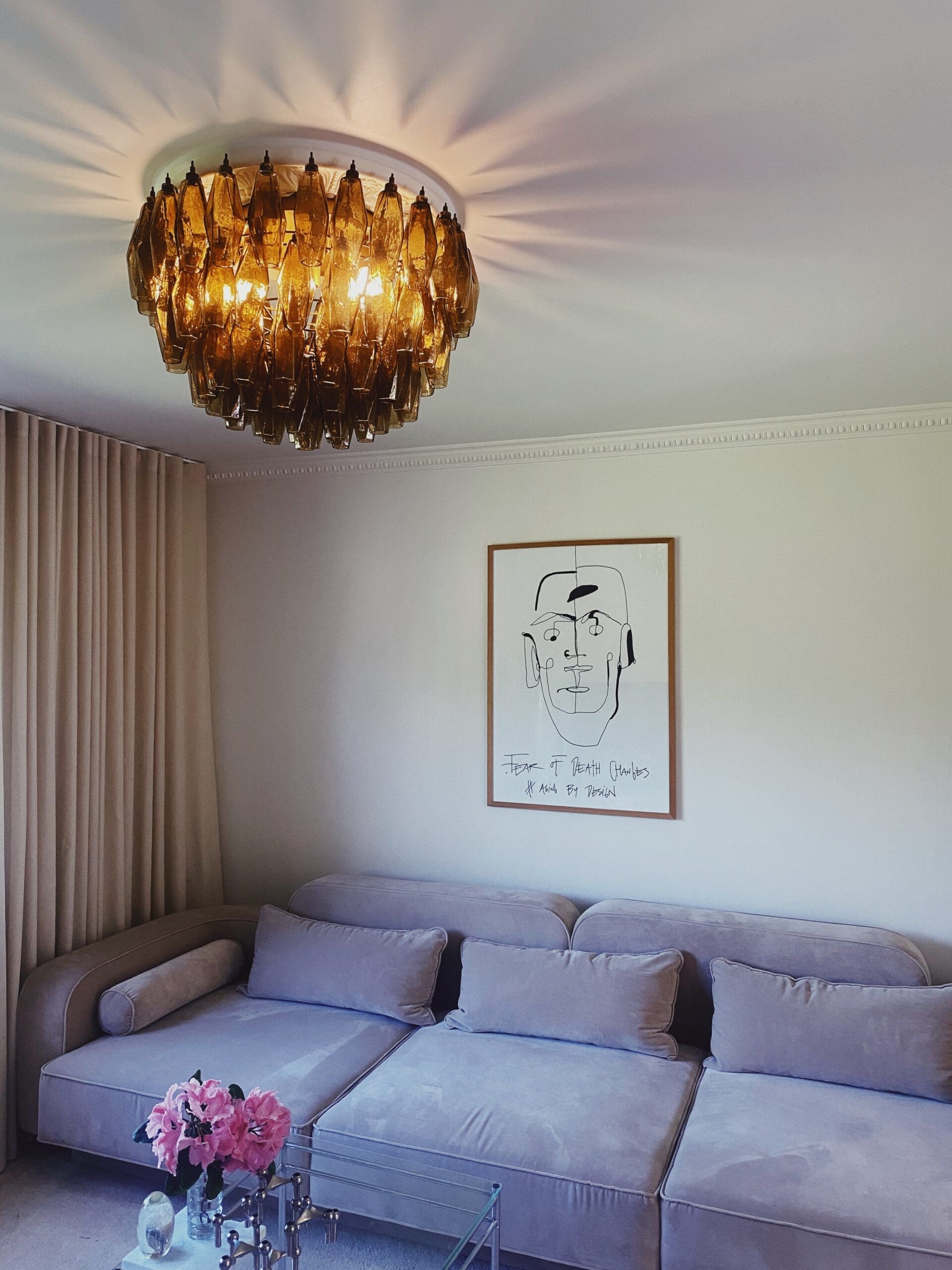 Murano Chandelier – Poliedri – 84 glasses - PinkBlushlighting