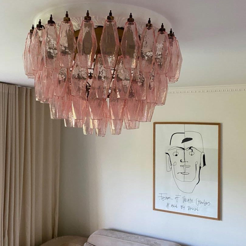 Murano Chandelier – Poliedri – 84 glasses-Chandelier-Blushlighting-Blushlighting