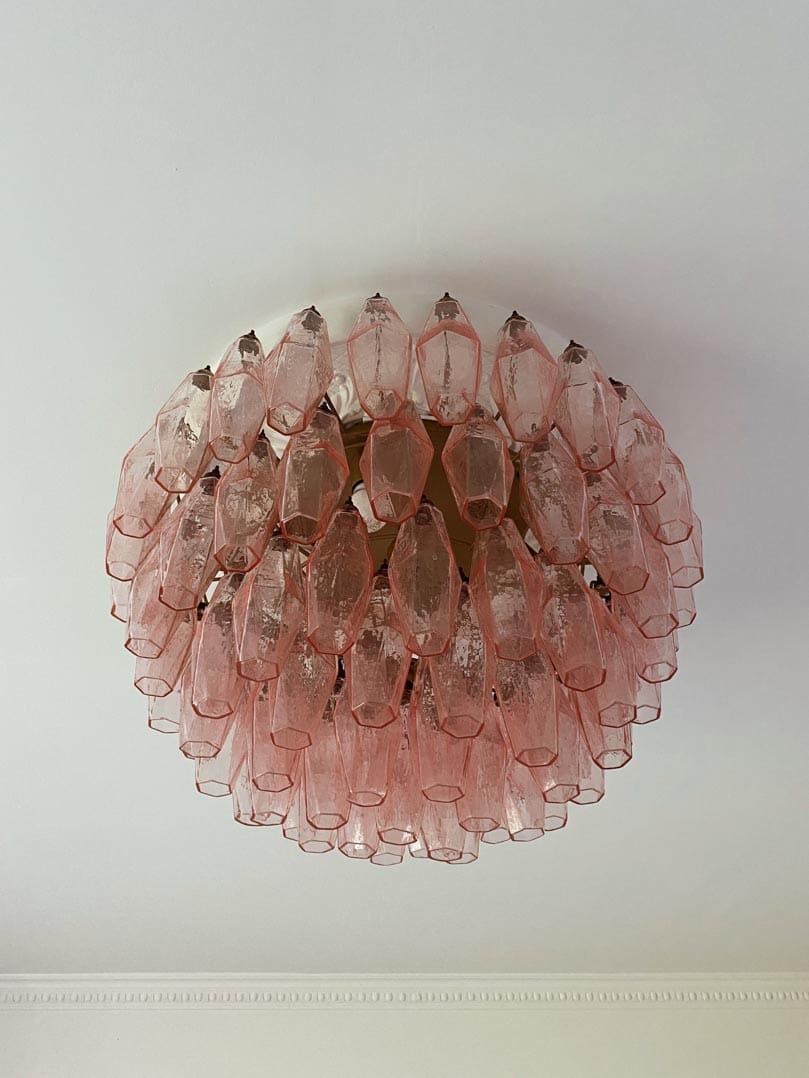 Murano Chandelier – Poliedri – 84 glasses - PinkBlushlighting