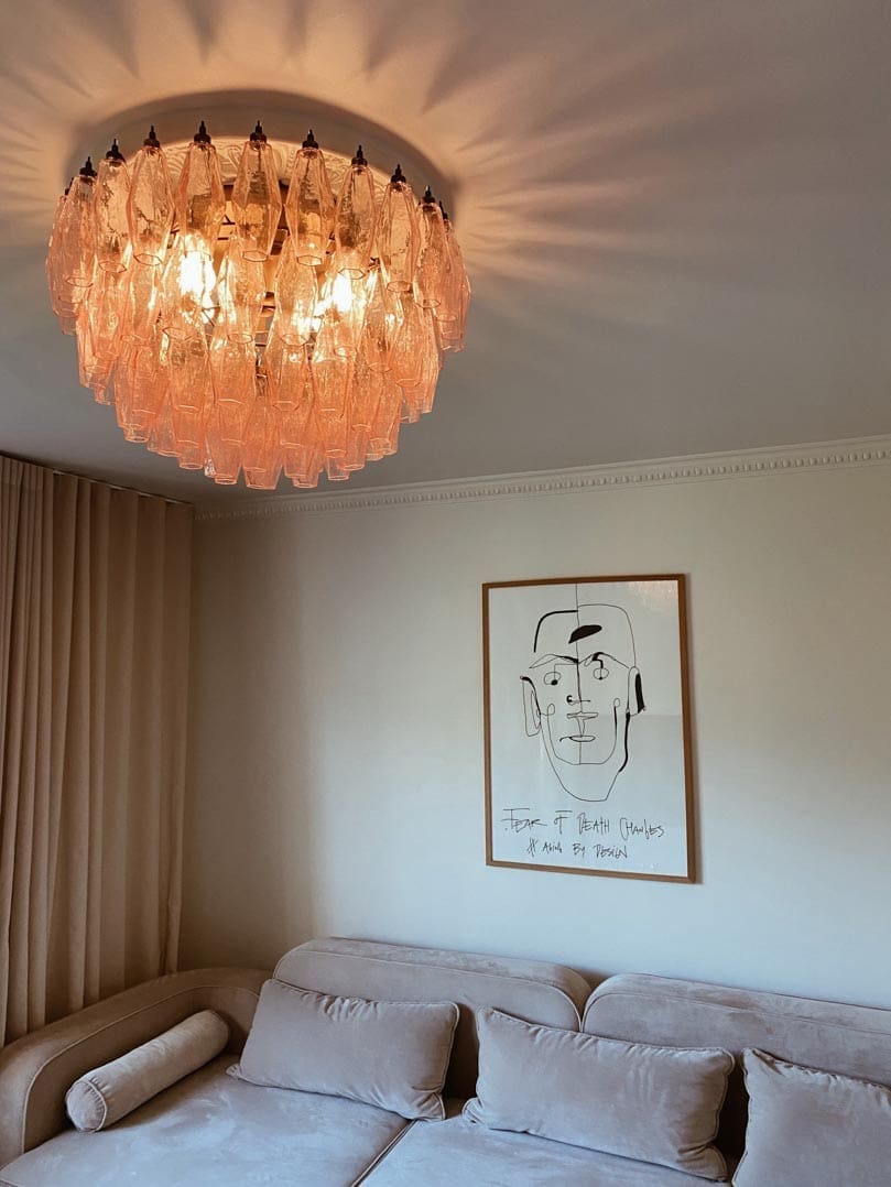 Murano Chandelier – Poliedri – 84 glasses - PinkBlushlighting