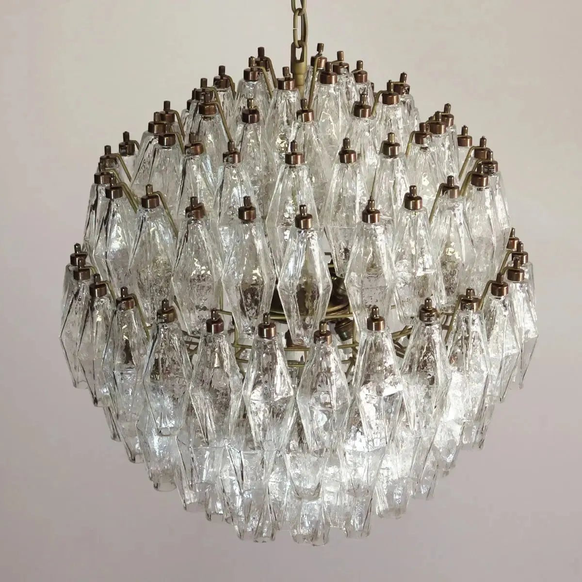 Murano Chandelier – Transparent - NickelBlushlighting
