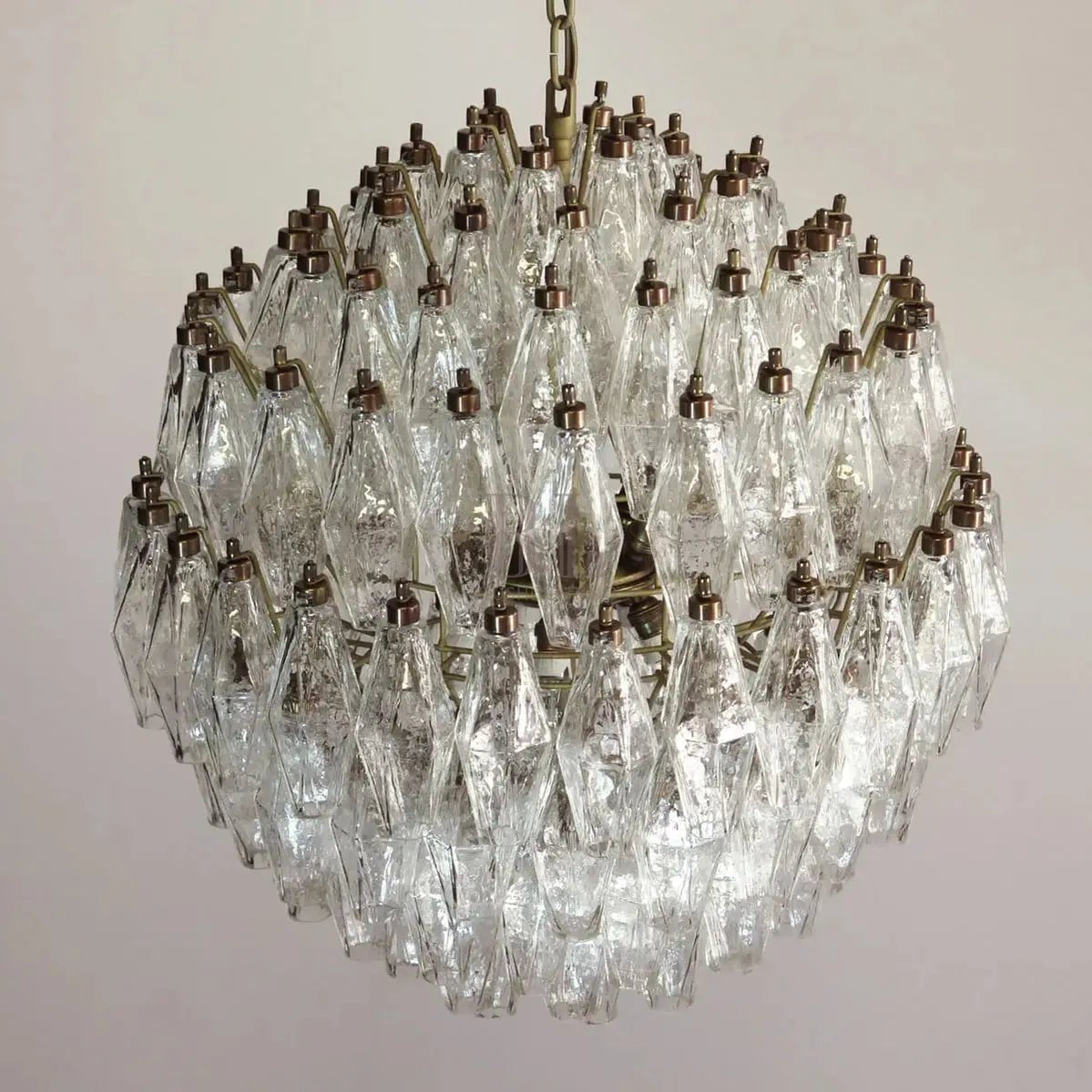 Murano Chandelier – Transparent - NickelBlushlighting