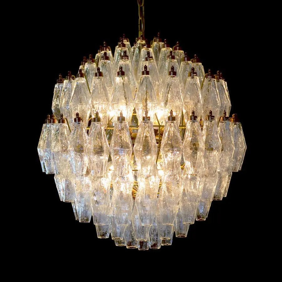 Murano Chandelier – Transparent - NickelBlushlighting