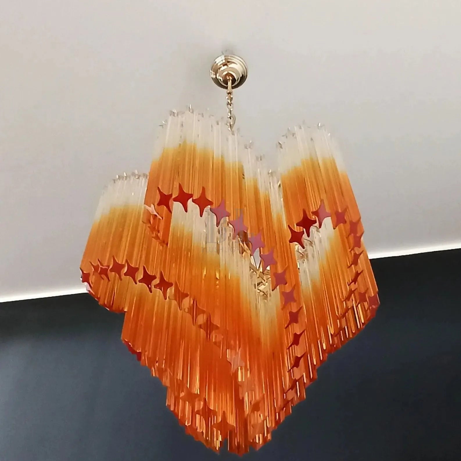 Murano Glass Chandelier – Amber - Blushlighting
