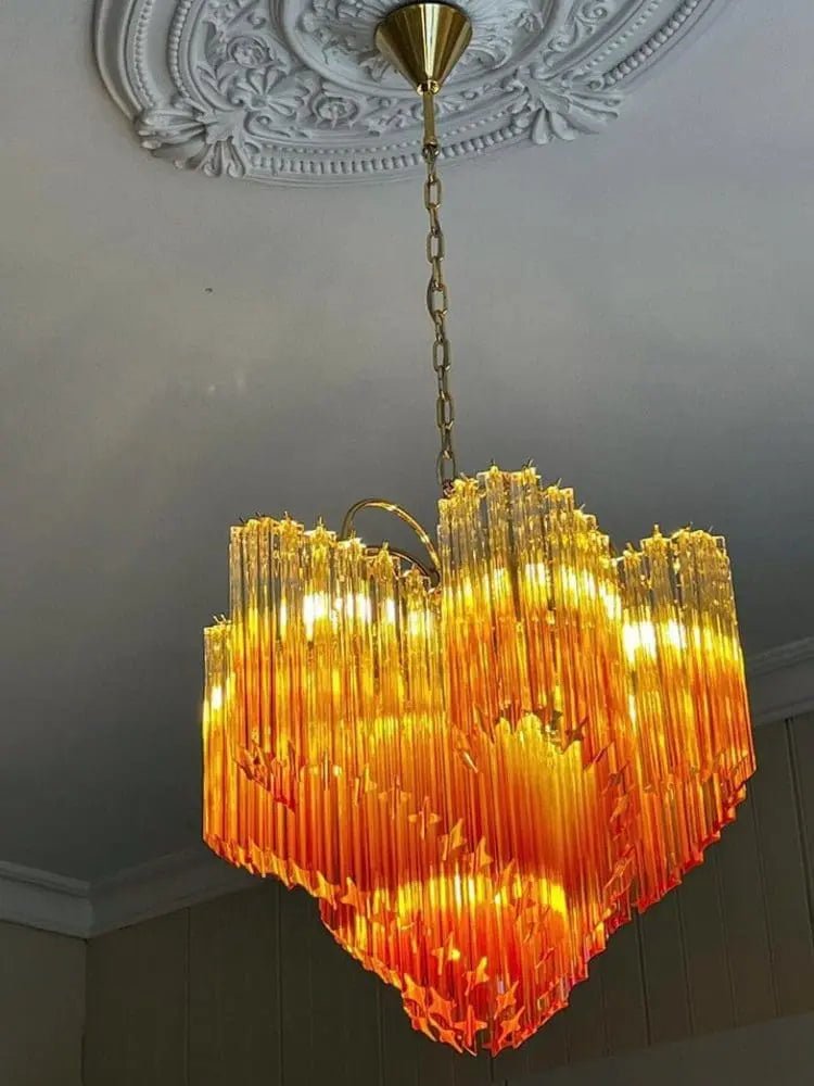 Murano Glass Chandelier – Amber - Blushlighting