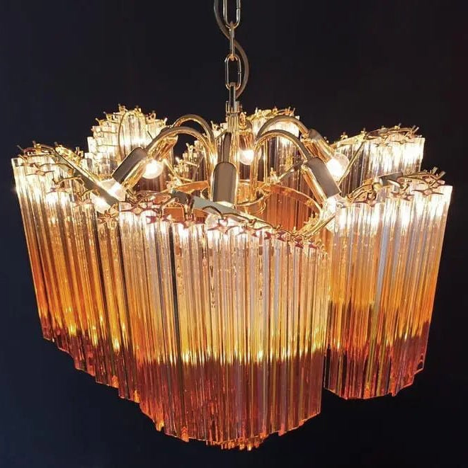 Murano Glass Chandelier – Amber - Blushlighting