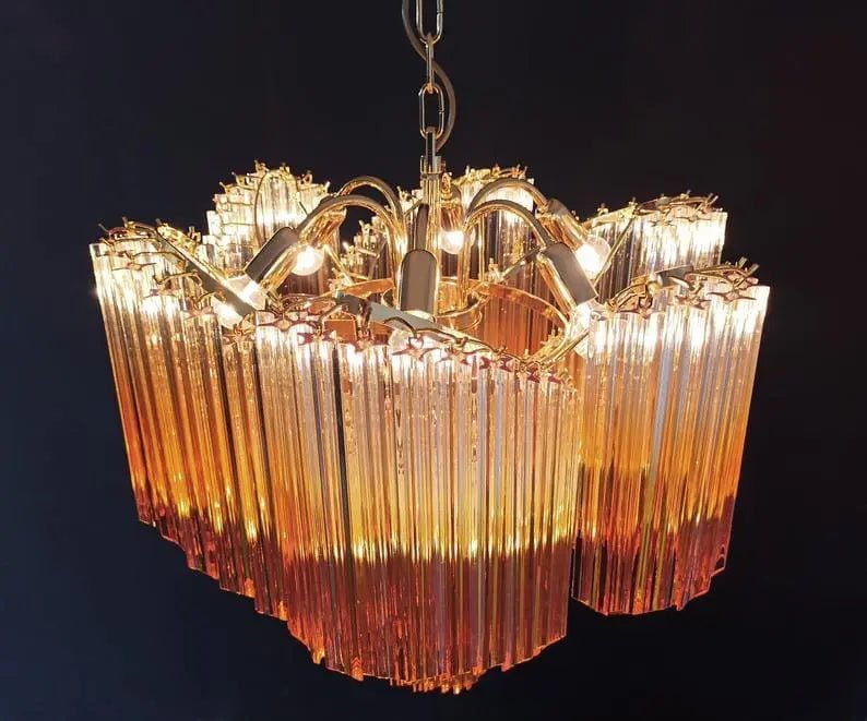 Murano Glass Chandelier – Amber - Blushlighting