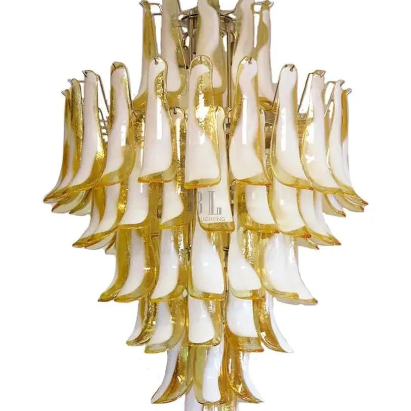 Murano Glass Chandelier – Caramel - BrassBlushlighting