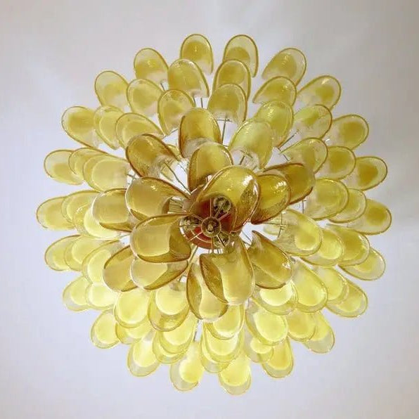 Murano Glass Chandelier – Caramel - BrassBlushlighting