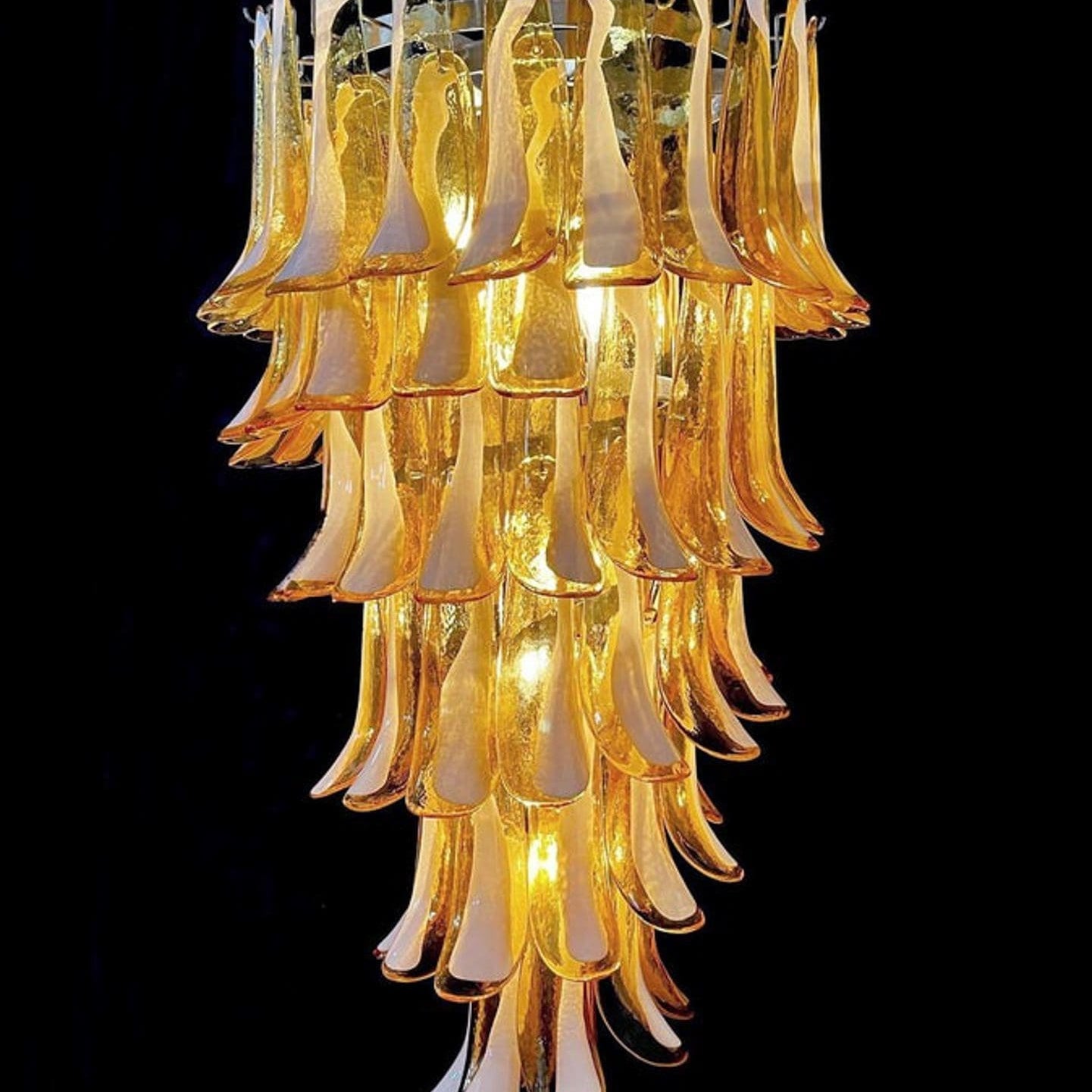 Murano Glass Chandelier – Caramel - Blushlighting