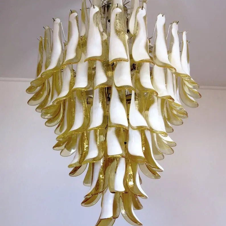 Murano Glass Chandelier – Caramel - NickelBlushlighting