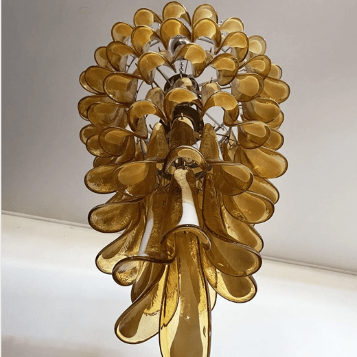 Murano Glass Chandelier – Caramel - Blushlighting