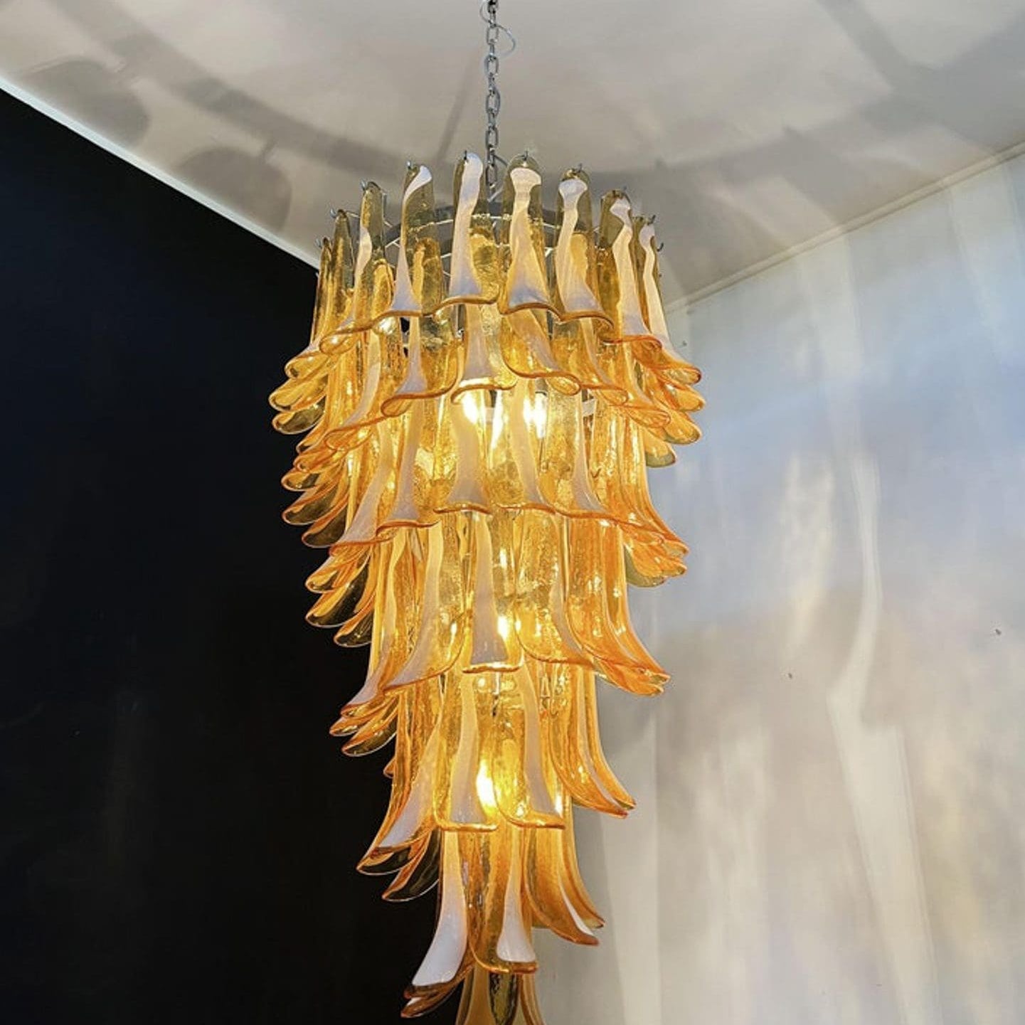 Murano Glass Chandelier – Caramel - Blushlighting